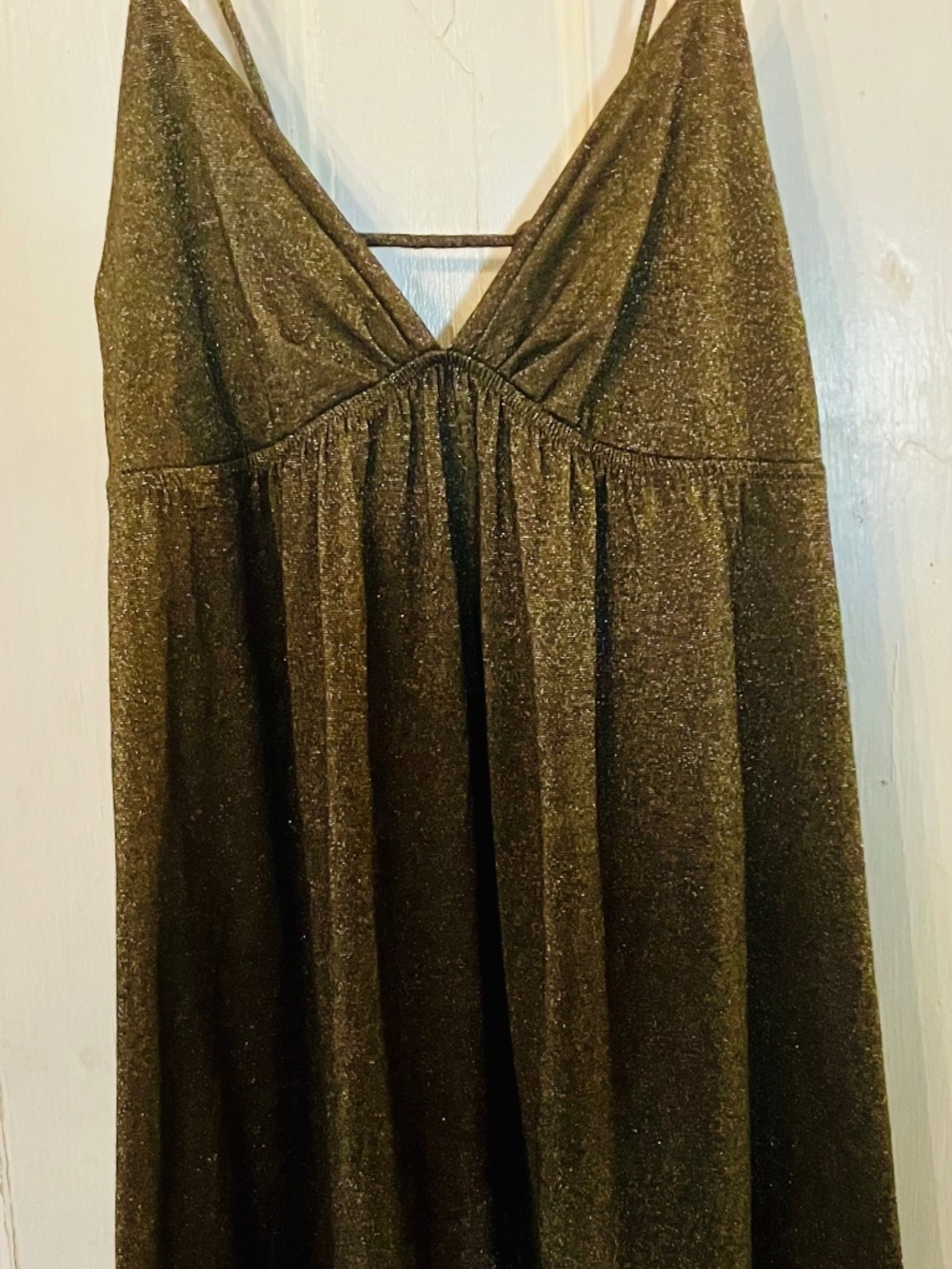 Bronze Strappy mini dress